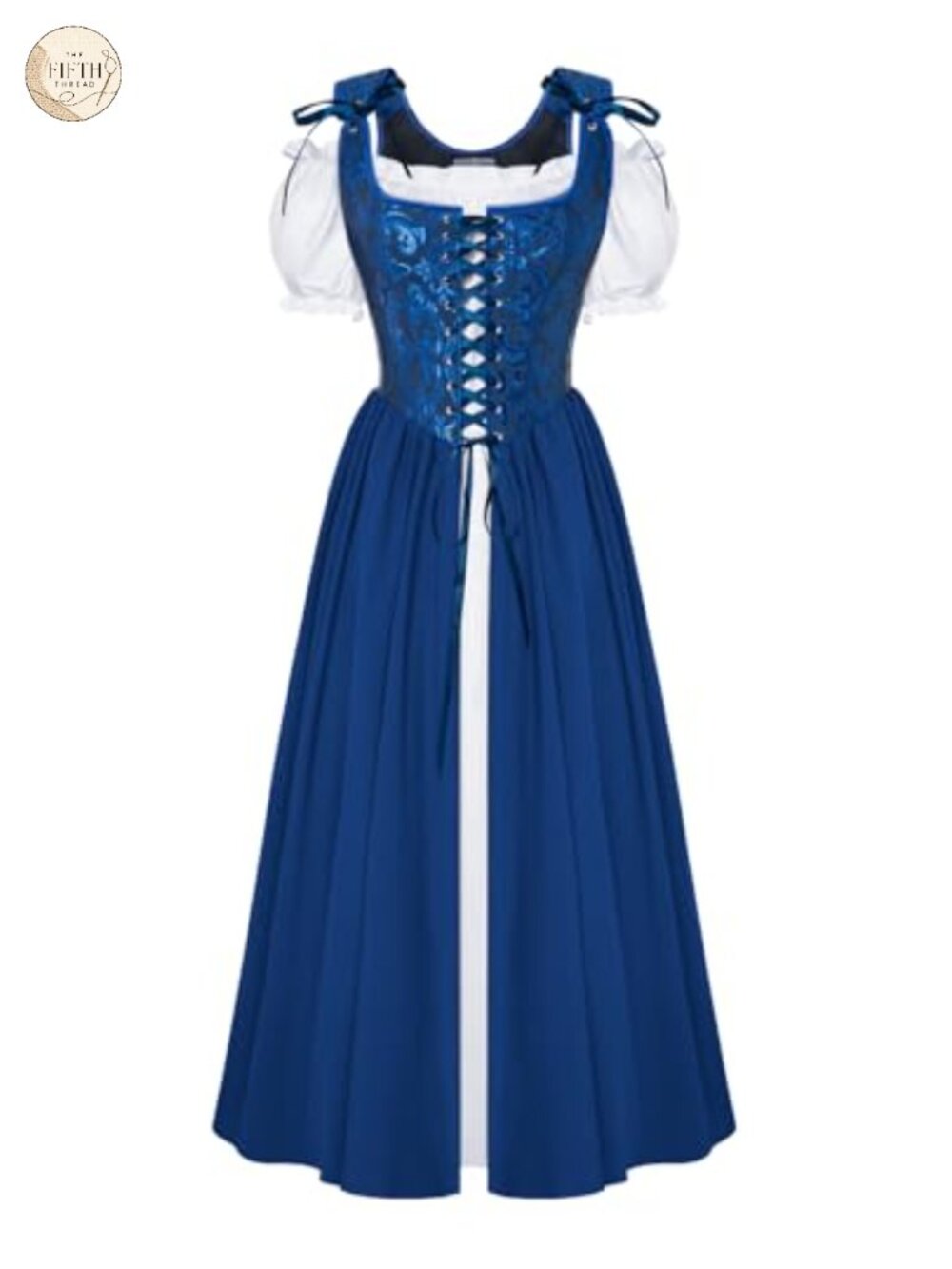 Renaissance Corset Dress Medieval Costume Two-Piece Lace-Up